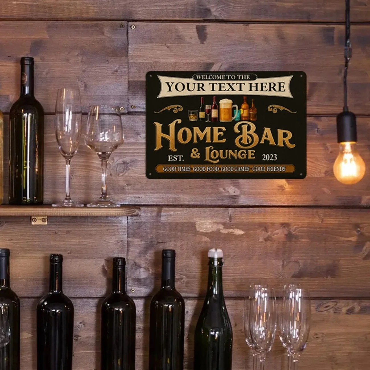 ป้ายโลหะตกแต่งบ้านสไตล์วินเทจแ - Home Bar Lounge บทวิจารณ์และราคา